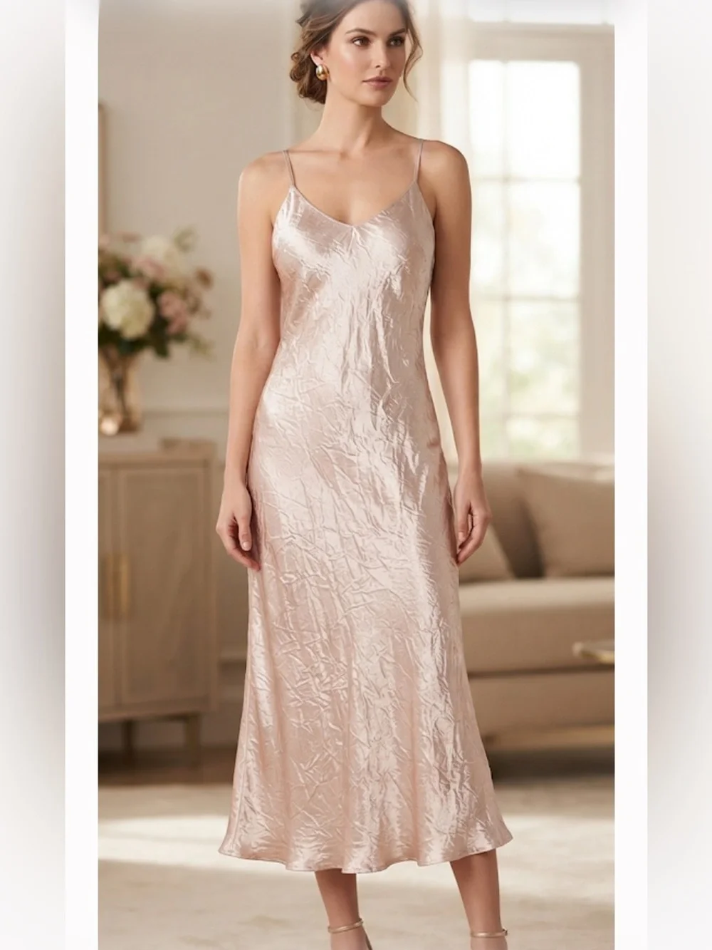 Vintage Intimate Essentials long slip dress made in Hong Kong